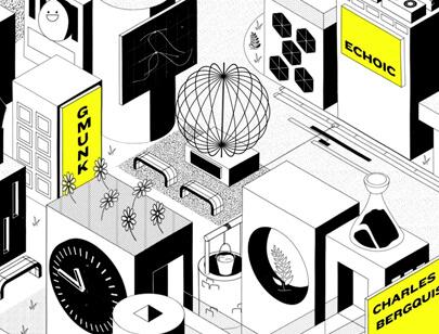 Amazing Isometric illustration styles - Barcelona-2020-Festival-Opener-animated-illustration