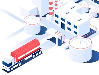 Amazing Isometric illustration styles - Fuel-Company-D-T-5-Illustration