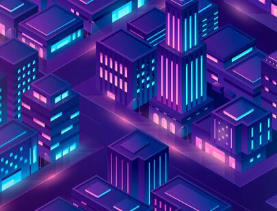 Amazing Isometric illustration styles - futuristic-city-illustration