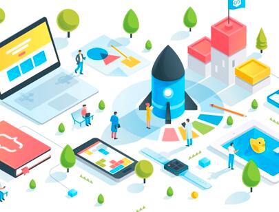 Amazing Isometric illustration styles - Isometric-high-tech-City