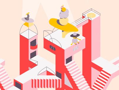 Amazing Isometric illustration styles - Isometric-Stairs-illustration