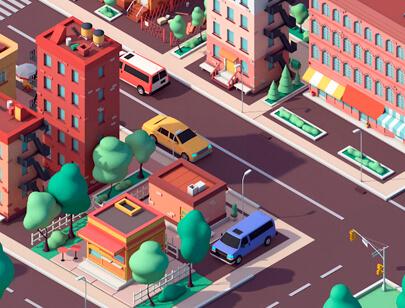 Amazing Isometric illustration styles - Low-Poly-American-Dream-illustration