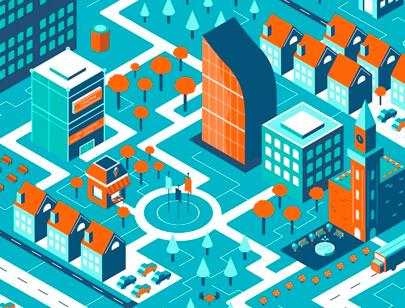 Amazing Isometric illustration styles - Quiet-Town-illustration