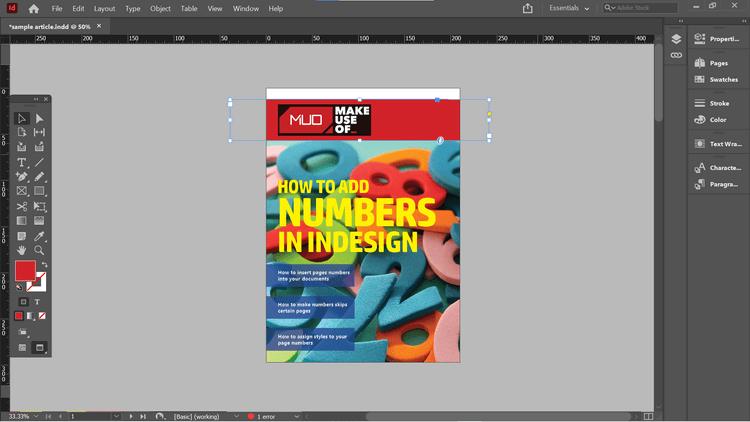 Cách Đánh Số Trang Trong Indesign