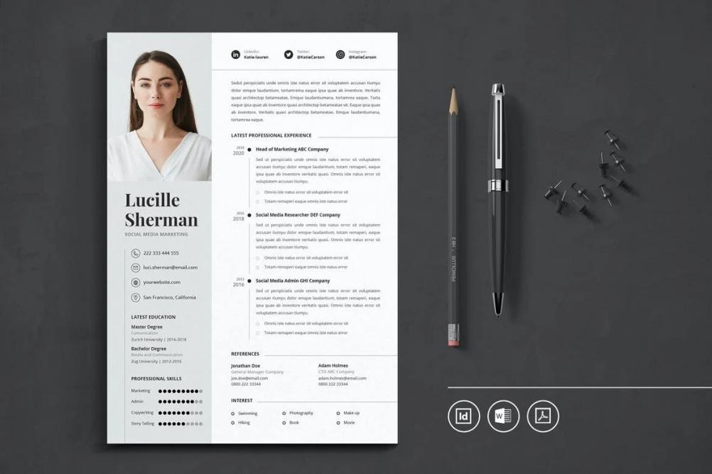 Những Mẫu Indesign Cv Template Tốt Nhất 2022